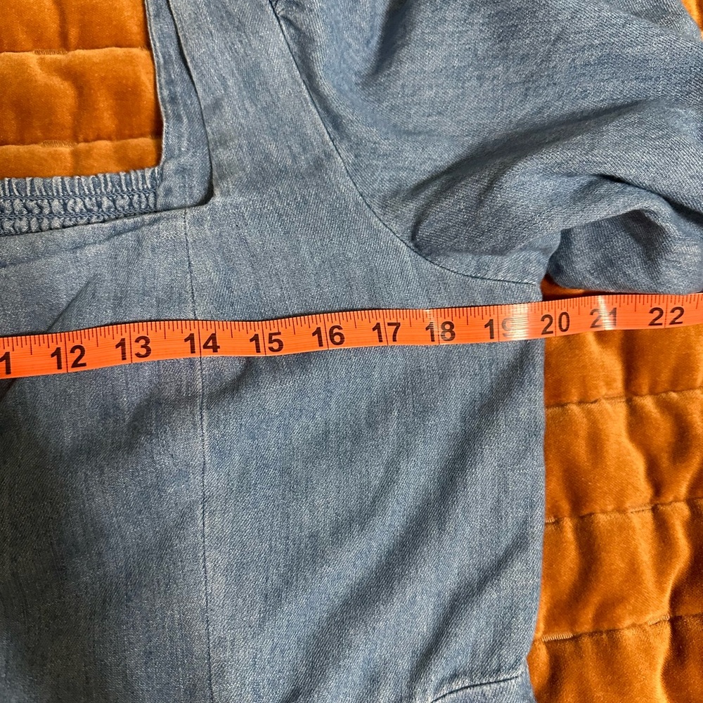Old Navy Puff Sleeve Jean Mini Dress Womens L - Picture 6 of 8